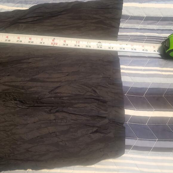 IOS (travelsmith) Size XL Wide Band 100% Silk Wide Leg Crinkle Crop Pants Office - Picture 9 of 10